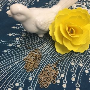 Hand of God Antiqued Earrings